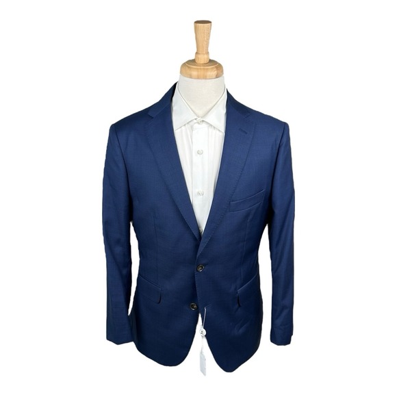 Oliver Wicks Other - Oliver Wicks Royal Blue Vitale Barberis Wool 110s Size Men's 40R 32x30 NWT